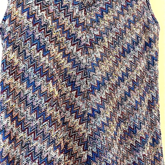 Anthropologie Maeve Westwater Chevron Knit Flowy Dress Sleeveless Blue Purple - Picture 10 of 10